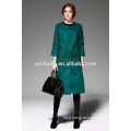 Deep Green Khaki Lady Coat high quality women fashion loose long women winter coat